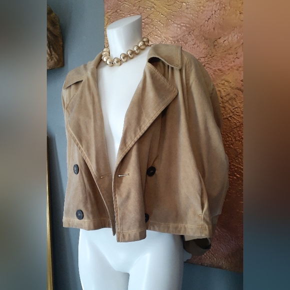 NWT Zara Faux Suede Cropped Jacket - Picture 15 of 16